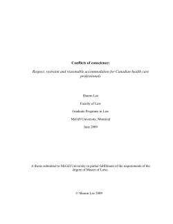 Conflicts of conscience