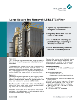 Large Square Top Removal (LST/LSTC) Filter