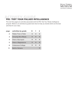 activity guide - Royal Tyrrell Museum