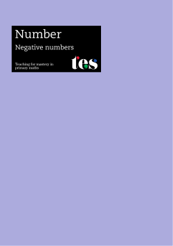 Negative numbers booklet - as PDF now