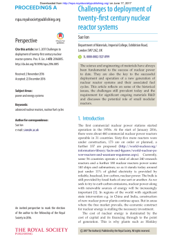 Challenges to deployment of twenty-first century nuclear reactor