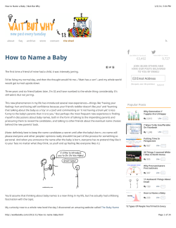 How to Name a Baby | Wait But Why