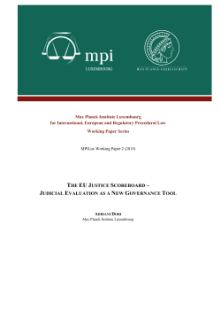 the eu justice scoreboard &ndash; judicial evaluation as a new governance