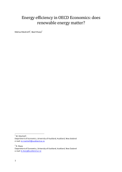 Energy Efficiency in OECD Economies