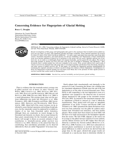 Concerning Evidence for Fingerprints of Glacial Melting