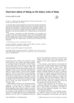Short-term effects of fishing on life history traits of fishes