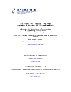 EFFECT OF DOPING POSITION OF Sr ATOM ON CRYSTAL