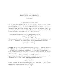 HOMEWORK # 3 SOLUTIONS 1. Exercises from the text 1.1