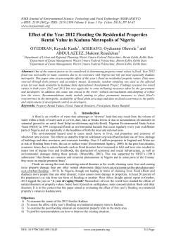 Effect of the Year 2012 Flooding On Residential Properties Rental