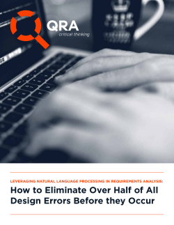 How to Eliminate Over Half of All Design Errors Before they Occur