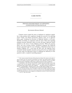 Private Enforcement of Spending Conditions After Douglas