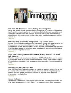 Talk Radio Hits the Airwaves in Iowa, Talking About Immigration As