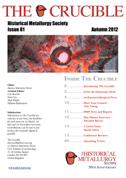 HMS News 81 - Historical Metallurgy Society