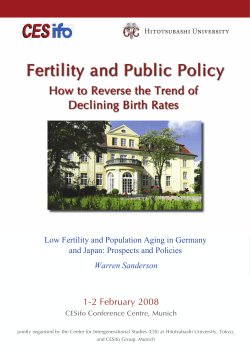 Low Fertility and Population Aging in Germany and Japan