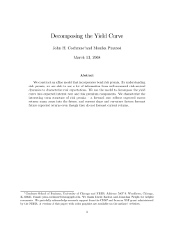 Decomposing the Yield Curve - The University of Chicago Booth