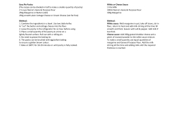 Easy Pie Pastry White or Cheese Sauce (The recipe can be divided