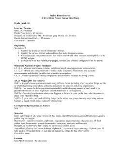 Prairie Biome Survey - A River Bend Nature Center Field Study