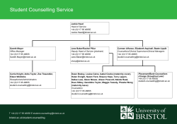 Student Counselling Service organisational chart