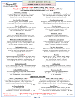 Signature Dessert Selections