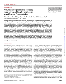 Accurate and predictive antibody repertoire profiling by molecular