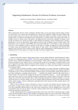 Supporting Simultaneous Versions for Software Evolution Assessment
