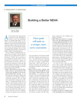 Building a Better NEHA - National Environmental Health Association