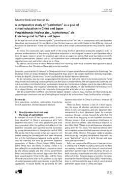 A comparative study of “patriotism” as a goal of school education in