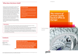 The return of private equity backed IPOs in Europe