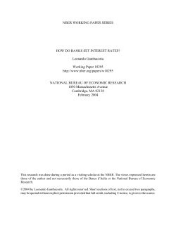 NBER WORKING PAPER SERIES HOW DO BANKS SET INTEREST