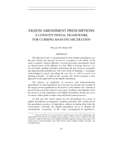 eighth amendment presumptions - Southern California Law Review