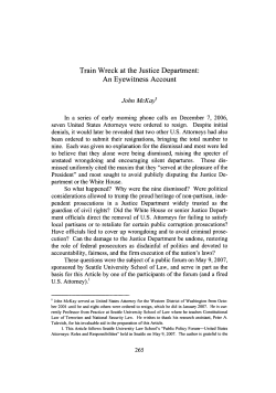 Train Wreck at the Justice Department