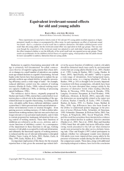 Equivalent irrelevant-sound effects for old and young adults