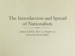 The Introduction and Spread of Nationalism
