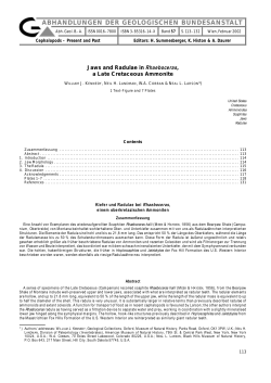 abhandlungen der geologischen bundesanstalt