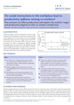 Do social interactions in the workplace lead to productivity spillover