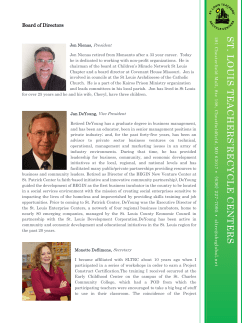 Board of Directors - St. Louis Teachers` Recycle Center