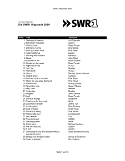 Die SWR1 Hitparade 2009