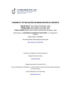 possibility of sea water as mixing water in concrete - CI