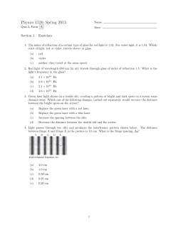 Physics 1520, Spring 2013