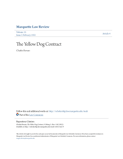 The Yellow Dog Contract - Marquette Law Scholarly Commons