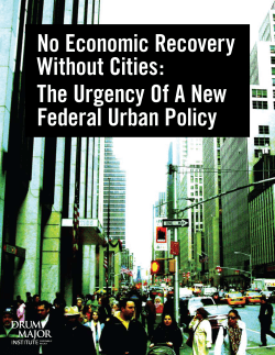 No Economic Recovery Without Cities: The Urgency Of A New