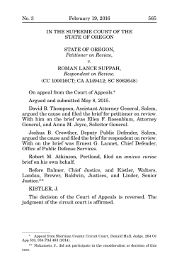 No. 3 February 19, 2016 565 IN THE SUPREME COURT OF THE