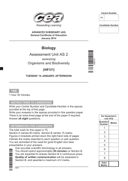 AS 2, Organisms and Biodiversity