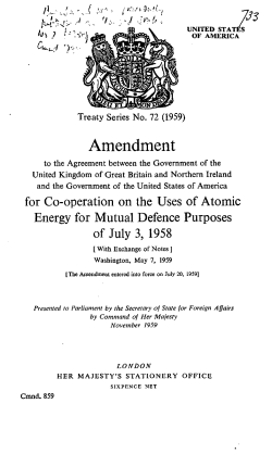 Amendment - UK Treaties Online