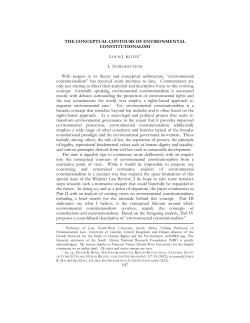 The Conceptual Contours of Environmental Constitutionalism