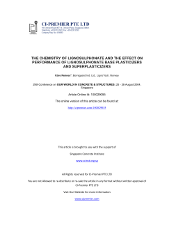 THE CHEMISTRY OF LlGNOSULPHONATE AND THE EFFECT ON