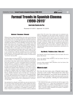 Formal Trends in Spanish Cinema (1990-2011)