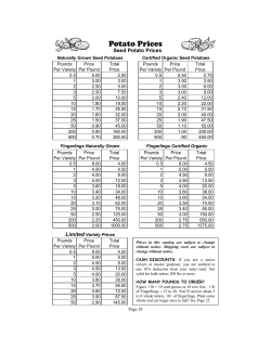 Potato Prices - Ronniger Potato Farm