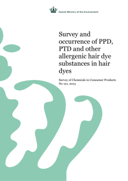 Survey and occurrence of PPD, PTD and other allergenic hair dye