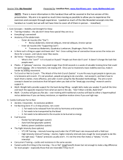 (NOTE: There is more information in this handout than will be
